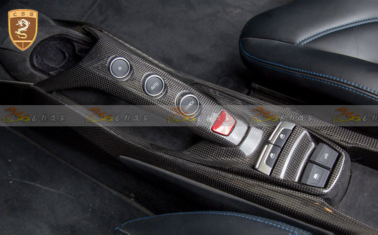 ag直营品牌老虎机 法拉利488GTB改装碳纤维中控按钮开关罩