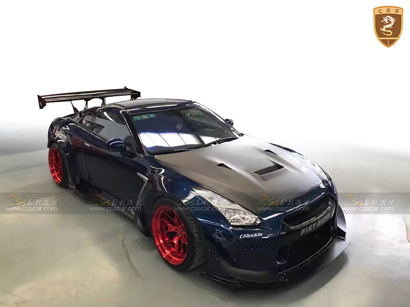 日产gtr r35改装rocky benny宽体包围尾翼