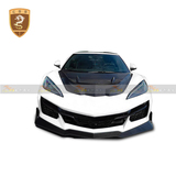 克尔维特C8 z06改装zr1干碳纤机盖