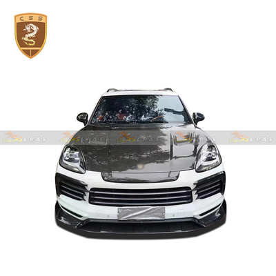 保时捷卡宴9Y0 Mansory干碳机盖