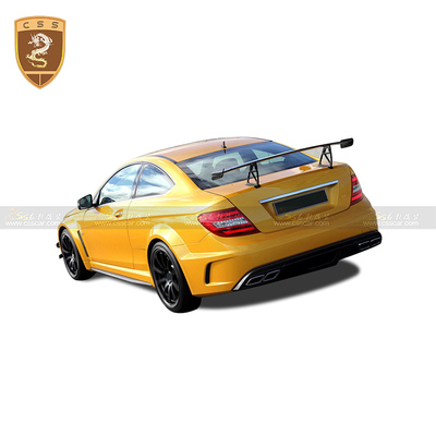 奔驰C级W204 black series 哑黑尾翼